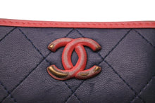 Load image into Gallery viewer, CHANEL シャネル 財布 コインケース ココマーク ピンク ネイビー 27番台 シルバー金具 良品 中古 53073