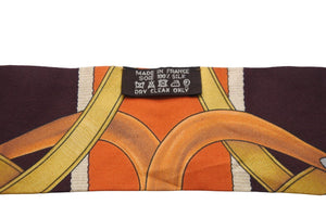 HERMES エルメス ストール ツイリー スカーフ ピンク オレンジ シルク フランス製 美品 中古 53075