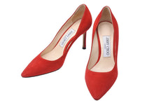 Load image into Gallery viewer, JIMMY CHOO ジミーチュウ パンプス シューズ 靴 スエード レッド サイズ35 1/2 イタリア製 良品 中古 53083