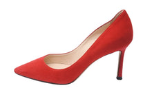Load image into Gallery viewer, JIMMY CHOO ジミーチュウ パンプス シューズ 靴 スエード レッド サイズ35 1/2 イタリア製 良品 中古 53083