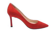 Load image into Gallery viewer, JIMMY CHOO ジミーチュウ パンプス シューズ 靴 スエード レッド サイズ35 1/2 イタリア製 良品 中古 53083