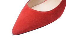 Load image into Gallery viewer, JIMMY CHOO ジミーチュウ パンプス シューズ 靴 スエード レッド サイズ35 1/2 イタリア製 良品 中古 53083