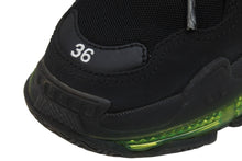 Load image into Gallery viewer, BALENCIAGA バレンシアガ スニーカー triple s トリプルS レディース ブラック グリーン サイズ36 美品 中古 53086