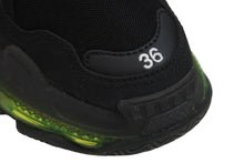 Load image into Gallery viewer, BALENCIAGA バレンシアガ スニーカー triple s トリプルS レディース ブラック グリーン サイズ36 美品 中古 53086