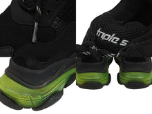 Load image into Gallery viewer, BALENCIAGA バレンシアガ スニーカー triple s トリプルS レディース ブラック グリーン サイズ36 美品 中古 53086