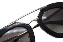 Load image into Gallery viewer, PRADA プラダ サングラス メガネ 小物 アイウェア ブラック ゴールド サイズ49□26 SPR09Q 美品 中古 53087