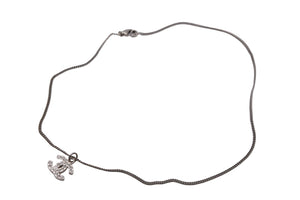 CHANEL シャネル ネックレス ラインストーン ココマーク アクセサリー レディース シルバー系 美品 中古 53014