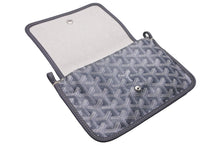 Load image into Gallery viewer, 新品未使用 GOYARD ゴヤール ショルダーバッグ プリュメ ポーチウォレット グレー PVC レザー シルバー金具 中古 53142