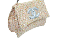 Load image into Gallery viewer, CHANEL シャネル ハンドバッグ チェーンショルダーバッグ ココマーク 8番台 マルチカラー ツィード シルバー金具 美品 中古 53146