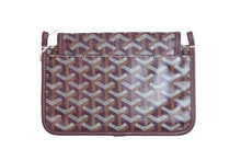 Load image into Gallery viewer, 新品未使用 GOYARD ゴヤール ショルダーバッグ プリュメ ポーチウォレット ワインレッド PVC レザー シルバー金具 中古 53147 正規品