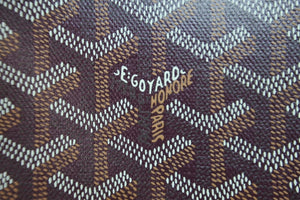 新品未使用 GOYARD ゴヤール ショルダーバッグ プリュメ ポーチウォレット ワインレッド PVC レザー シルバー金具 中古 53147 正規品