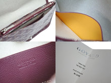 Load image into Gallery viewer, 新品未使用 GOYARD ゴヤール ショルダーバッグ プリュメ ポーチウォレット ワインレッド PVC レザー シルバー金具 中古 53147 正規品