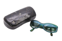 Load image into Gallery viewer, CHANEL シャネル サングラス アイウェア メガネ ココマーク グリーン 56□18 5029 チョコバー シルバー金具 美品 中古 53153