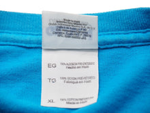 Load image into Gallery viewer, カニエウエスト 半袖Ｔシャツ グローインザダークツアーTシャツ 村上隆 熊 ブルー コットン XL 良品 中古 53186