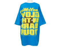 Load image into Gallery viewer, カニエウエスト 半袖Ｔシャツ グローインザダークツアーTシャツ 村上隆 熊 ブルー コットン XL 良品 中古 53186