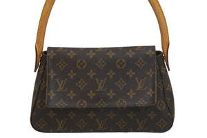 極美品 LOUISVUITTON ルイヴィトン ミニルーピング モノグラム ハンドバッグ M51147 SD0013 ブラウン ベージュ 中古 53231