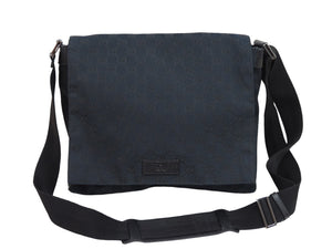 GUCCI グッチ ショルダーバッグ 斜めがけバッグ 146236 4276 GGキャンバス ブラック シルバー金具 良品 中古 53235