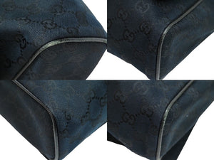 GUCCI グッチ ショルダーバッグ 斜めがけバッグ 146236 4276 GGキャンバス ブラック シルバー金具 良品 中古 55105