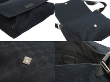 Load image into Gallery viewer, GUCCI グッチ ショルダーバッグ 斜めがけバッグ 146236 4276 GGキャンバス ブラック シルバー金具 良品 中古 53235