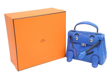 新品未使用 HERMES エルメス ケリードール ブルー 2022 レザー Z刻印 中古 53254