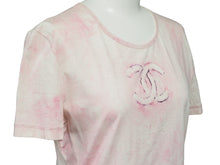 Load image into Gallery viewer, CHANEL シャネル 半袖 Tシャツ ココマーク タイダイ柄 P34611K02001 09C ピンク ラメ入り サイズ40 良品 中古 53256