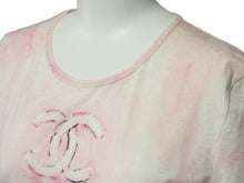 Load image into Gallery viewer, CHANEL シャネル 半袖 Tシャツ ココマーク タイダイ柄 P34611K02001 09C ピンク ラメ入り サイズ40 良品 中古 53256