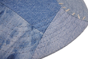 新品未使用品 KAPITAL キャピタル キャップ EK-1453 DENIM REPAIR SERVICEpt デニム再構築 トラックCAP ブルー グレー 中古 53273