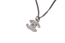 Load image into Gallery viewer, CHANEL シャネル ココマーク ラインストーン ネックレス アクセサリー 小物 07V メタル シルバー 5.2g 美品 中古 53278