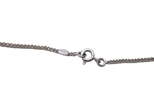 CHANEL シャネル ココマーク ラインストーン ネックレス アクセサリー 小物 07V メタル シルバー 5.2g 美品 中古 53278