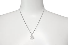 Load image into Gallery viewer, CHANEL シャネル ココマーク ラインストーン ネックレス アクセサリー 小物 07V メタル シルバー 5.2g 美品 中古 53278