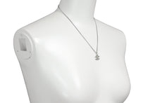 Load image into Gallery viewer, CHANEL シャネル ココマーク ラインストーン ネックレス アクセサリー 小物 07V メタル シルバー 5.2g 美品 中古 53278