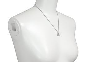 CHANEL シャネル ココマーク ラインストーン ネックレス アクセサリー 小物 07V メタル シルバー 5.2g 美品 中古 53278