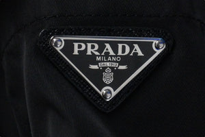 PRADA プラダ 半袖シャツ ワンピース RE-NYLON ブラック ナイロン サイズ36 230619 シルバー金具 美品 中古 53291