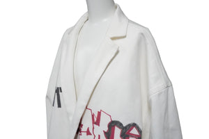 OFF-WHITE オフホワイト コート 19ss ペイントコート ホワイト マルチカラー OMEA181S19D08039 美品 中古 53293 