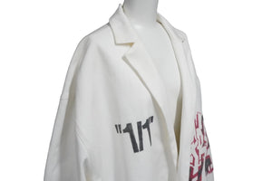OFF-WHITE オフホワイト コート 19ss ペイントコート ホワイト マルチカラー OMEA181S19D08039 美品 中古 53293 