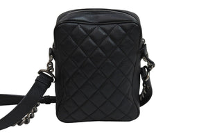 極美品 CHANEL シャネル ショルダーバッグ マトラッセ チェーンショルダー 22番台 ブラック レザー ガンメタリック金具 中古 53297