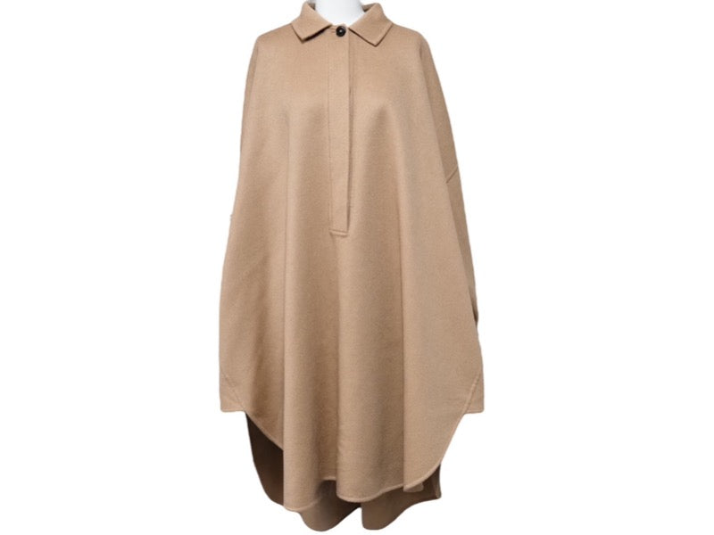 JIL SANDER ジルサンダー 長袖シャツ アウターシャツ オーバーシルエット カシミヤ ブラウン WN100403 美品 中古 53306