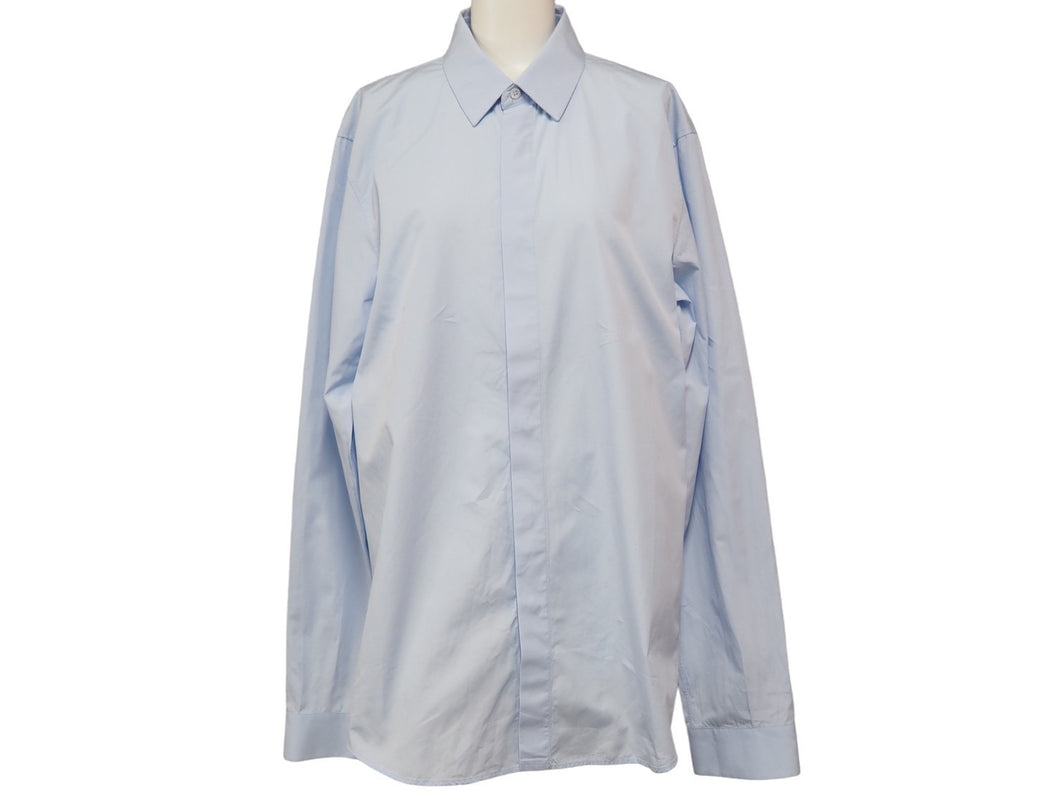 JIL SANDER ジルサンダー 長袖シャツ クラシック コットン ブルー サイズ40 MP244300 美品 中古 53309