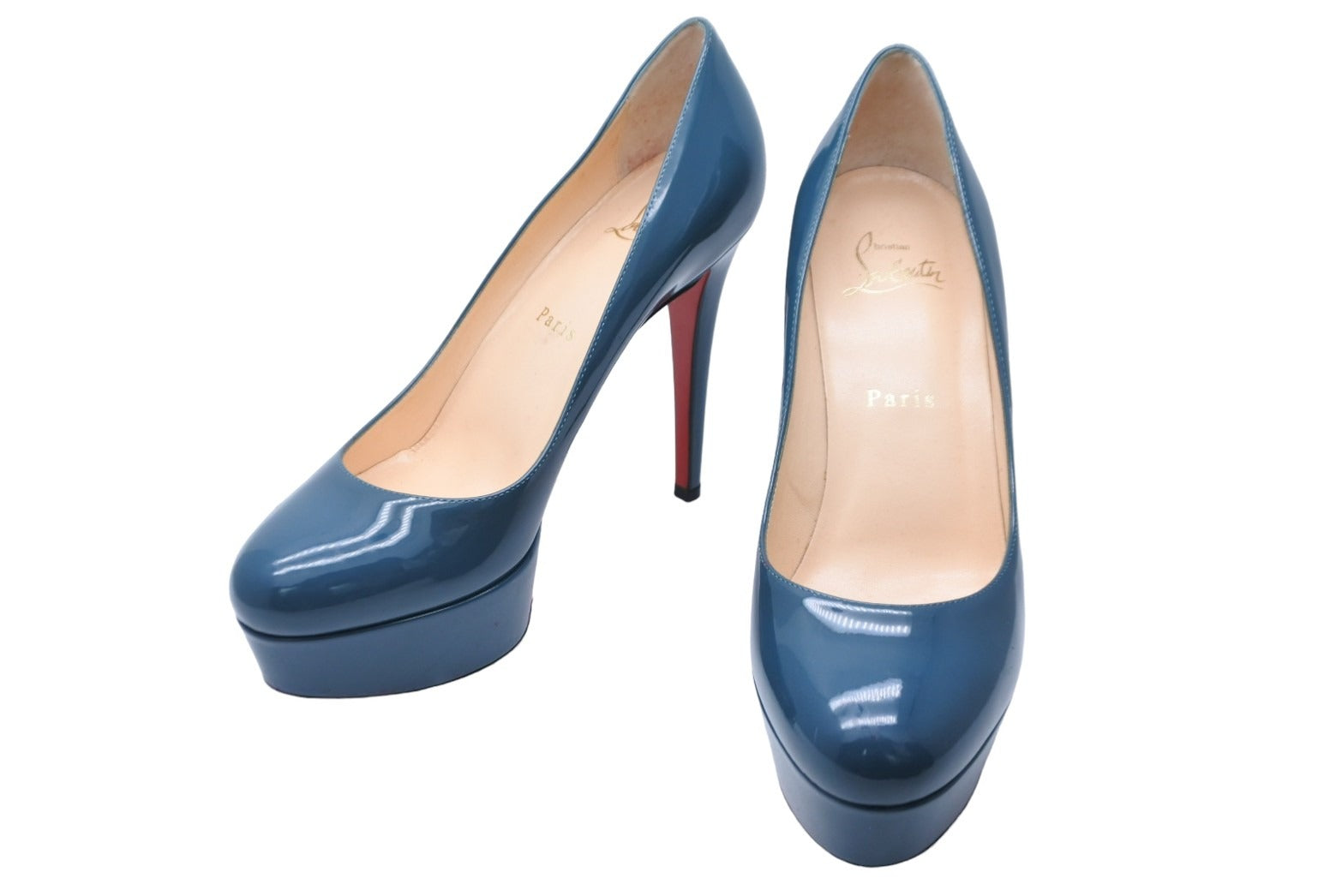 クリスチャンルブタン　美品　ブルー　パテント　パンプス Miss Z - 80 mm パンプス - パテントレザー - ピンク