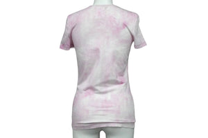 CHANEL シャネル 半袖 Tシャツ ココマーク タイダイ柄 P34611K02001 フランス製 コットン エラスタン ピンク 34 美品 中古 53333