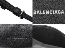 Load image into Gallery viewer, 新品同様 BALENCIAGA バレンシアガ カードケース ショルダーバッグ ブラック レザー シルバー金具 中古 53383