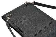 Load image into Gallery viewer, 新品同様 BALENCIAGA バレンシアガ カードケース ショルダーバッグ ブラック レザー シルバー金具 中古 53383