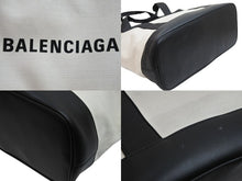 Load image into Gallery viewer, 極美品 BALENCIAGA バレンシアガ トートバッグ コットンキャンバス 374767AQ3AN9260 シルバー金具 中古 53397