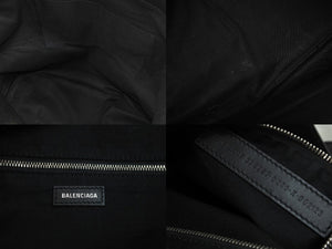 極美品 BALENCIAGA バレンシアガ トートバッグ コットンキャンバス 374767AQ3AN9260 シルバー金具 中古 53397