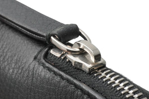 新品同様 BALENCIAGA バレンシアガ クラッチバッグ ショッピング ポーチ L ブラック レザー 492467 中古 53402