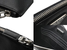 Load image into Gallery viewer, PRADA プラダ クラッチバッグ トラベルケース カーフスキン 2NG001 ブラック シルバー金具 美品 中古 53403