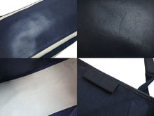 Load image into Gallery viewer, BALENCIAGA バレンシアガ トートバッグ カバストート キャンバス レザー 339936 4081 ベージュ ネイビー 良好 中古 53405