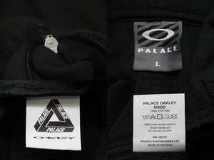 新品同様 OAKLEY オークリー PALACE パレス パーカー スウェット ブラック コットン サイズL 中古 53418