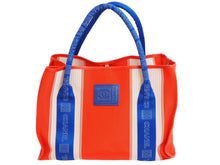 Load image into Gallery viewer, CHANEL シャネル トートバッグ ポーチ付け スポーツライン ココマーク A38203 12番台 レッド ブルー 美品 中古 53430