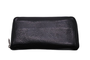 CHROME HEARTS クロムハーツ 長財布 レザー REC Fジップウォレット ダガー ブラック シルバー金具 美品 中古 53436